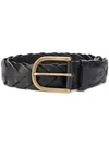 Ami Alexandre Mattiussi Braided Belt In 001 Black