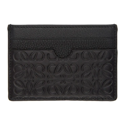 Loewe Puzzle Leather Card Case In Black