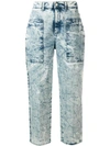 STELLA MCCARTNEY CRINKLE-EFFECT STRAIGHT-LEG JEANS