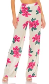 Endless Summer Gigi Pant In Ivory. In Tropical