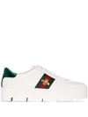 GUCCI GUCCI ACE 50 PLATFORM LEATHER SNEAKERS - 白色