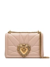 Dolce & Gabbana Devotion Medium Quilted Crossbody Bag In Rosa
