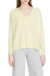 Jcrew V-neck Boyfriend Cashmere Sweater In Vintage Citrus