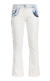 BALMAIN TWO-TONE RIGID MID-RISE SKINNY JEAN,757909