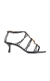 Cult Gaia Ziba Embellished Leather Sandals In Blk Black