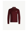 MONCLER Stripe-trim cotton-piqué polo shirt