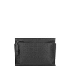 LOEWE T LOGO-EMBOSSED LEATHER POUCH