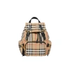BURBERRY THE SMALL RUCKSACK IN VINTAGE CHECK AND ICON STRIPE,3083530