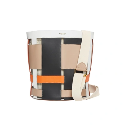 Burberry Small Leather Foster Bucket Bag In Multi