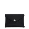 VIVIENNE WESTWOOD BELLA BLACK LEATHER CLUTCH