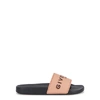 Givenchy 10mm Logo Embossed Rubber Slide Sandals In Pink