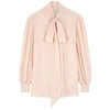 GIVENCHY Pink silk chiffon blouse