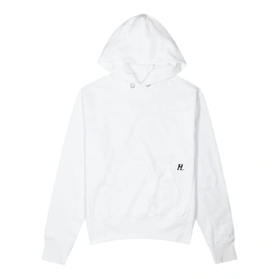 Helmut Lang Masc Logo-print Cotton Hooded Sweatshirt In White