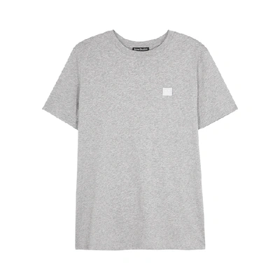 Acne Studios Ellison Face Cotton T-shirt In Grey