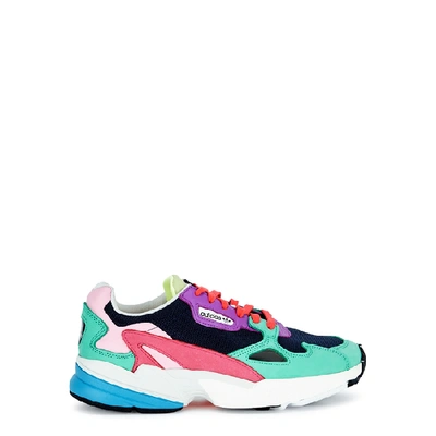 Adidas Originals Falcon Panelled Leather Trainers In Multicoloured