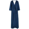 KALITA Clemence dark blue silk maxi dress