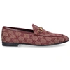 Gucci Jordaan Gg-jacquard Canvas Loafers In Red