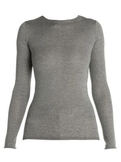 Stella Mccartney Women's Knit Wool Long-sleeve Sweater In Grey