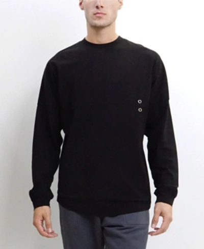 Coin Men's Long-sleeve Pullover Sweatshirt In Black