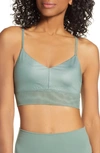 Alo Yoga Yoga Bra In Moss Glossy/ Moss