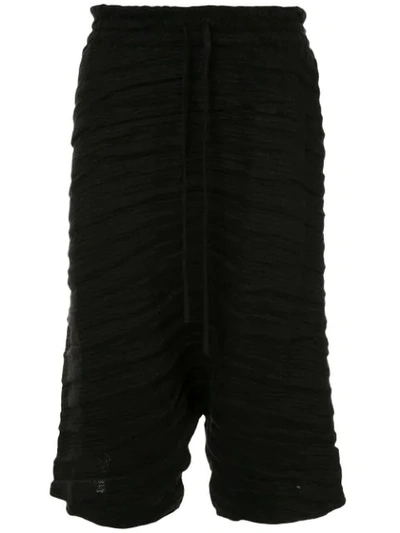 Forme D'expression Cropped Ribbed Trousers In Black