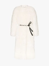 GIVENCHY GIVENCHY SHEARLING BELTED COAT,BWC05H700M13795263