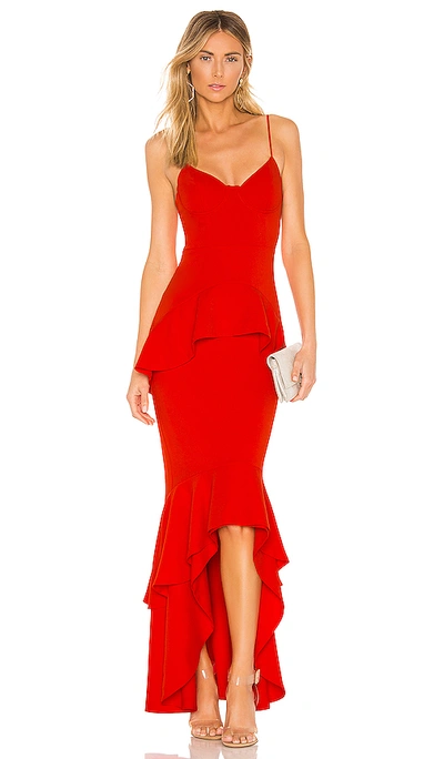 Lovers & Friends Meadow Gown In Red
