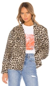 Anine Bing Flynn Leopard Jacquard Jacket In Leopard