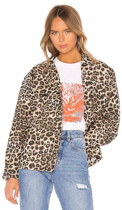 Anine Bing Flynn Leopard Jacquard Jacket