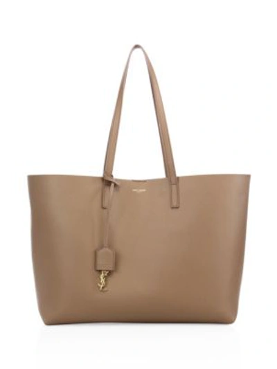 Saint Laurent Large Leather Shopper Tote