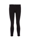 L'agence Marguerite Velvet High Rise Skinny Pants In Black