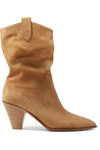 AQUAZZURA BOOGIE 70 SUEDE ANKLE BOOTS