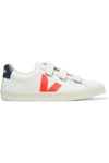 VEJA NET SUSTAIN 3-LOCK LOGO RUBBER-TRIMMED LEATHER trainers