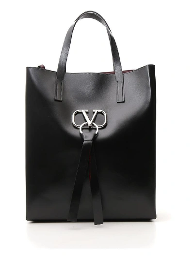 Valentino Garavani V Ring Tote Bag In Nero (black)