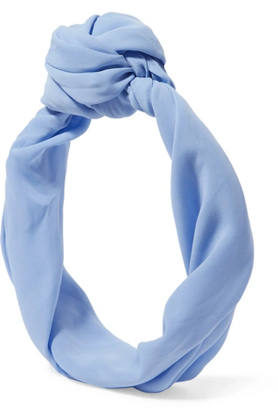 Cult Gaia Turband Silk-satin Headband In Blue