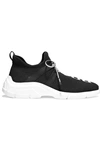 Prada Logo-jacquard Stretch-knit Sneakers In Black