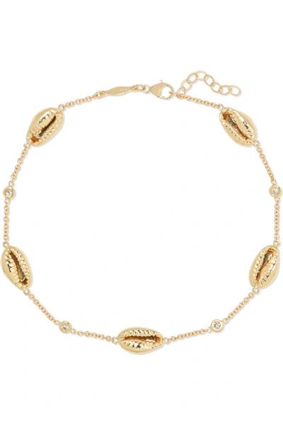 Jacquie Aiche 14-karat Gold Diamond Anklet