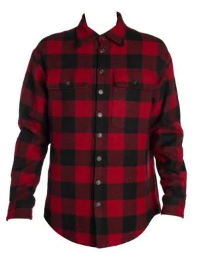 Dsquared2 Checker Wool Shirt In Red Black