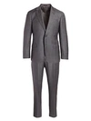 GIORGIO ARMANI Single-Breasted Plaid Wool Suit