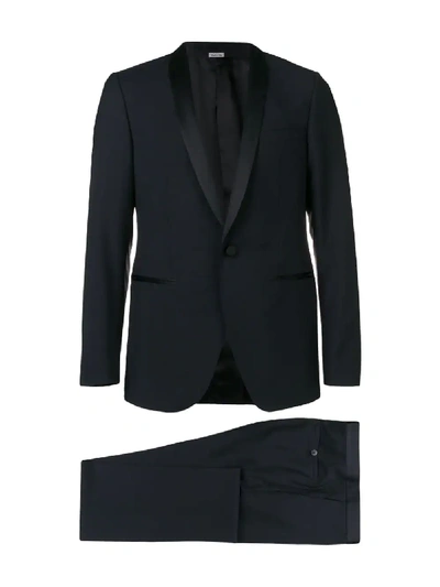 Lanvin Contrast Trim Dinner Suit In Blue