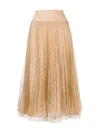 ERMANNO SCERVINO PLEATED LACE SKIRT,D342O324QQP13730821