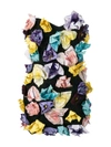 Attico Strapless Embellished Mini Dress In Black