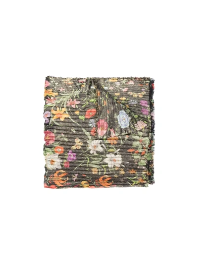 Gucci Floral Print Scarf In Gold