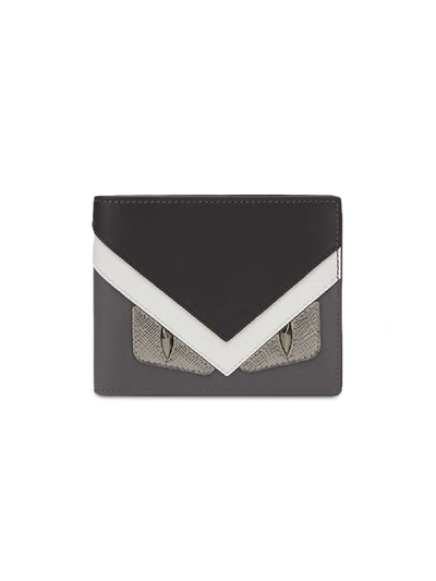 Fendi Black & Grey 'bag Bugs' Wallet