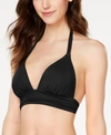La Blanca Island Goddess Banded Halter Bikini Top Women's Swimsuit In Black