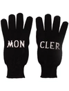 MONCLER MONCLER LOGO GLOVES - 黑色