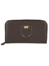 FERRAGAMO BROWN GANCINI WALLET,10974528