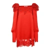 JIRI KALFAR Red Bohemian Dress With Extra Long Sleeves