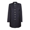 JIRI KALFAR Black Pin Stripe Coat With Preciosa Buttons