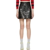 MIU MIU MIU MIU BLACK CIRE CROC MINISKIRT